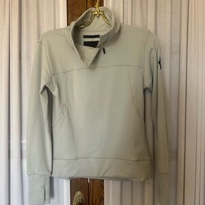 Mountain Standard Light Gray Zip Pullover Top